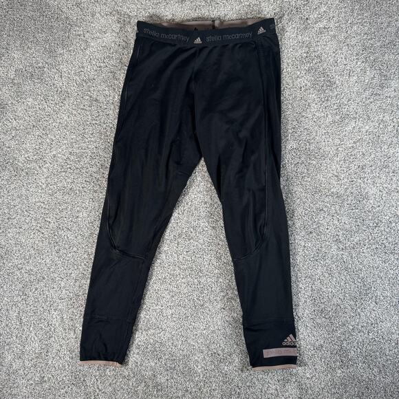 Adidas Stella McCartney Leggings Womens Medium Black Running Training 7/8 Yoga - Picture 1 of 12